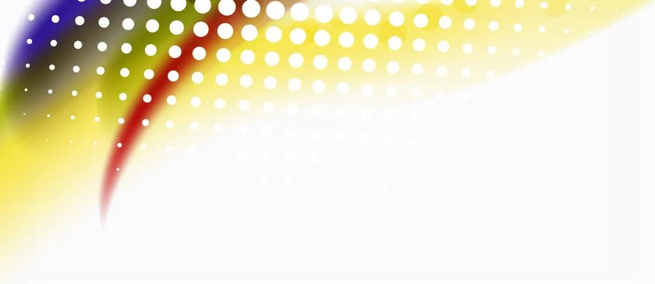 Trendy abstract wave blur pattern, multicolored lines on white background for Stock Illustration
