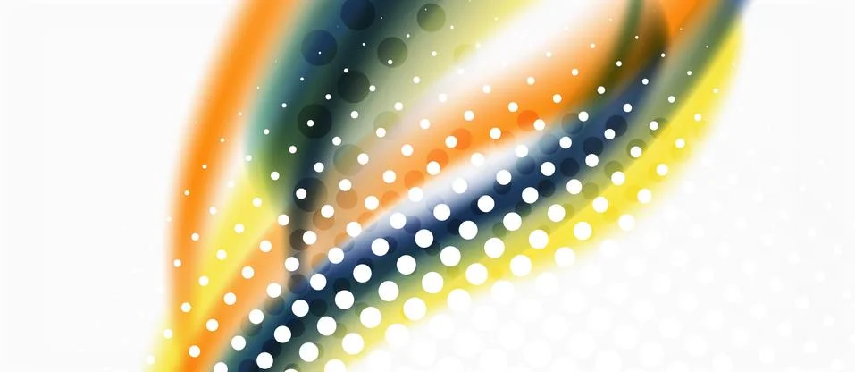 Trendy abstract wave blur pattern, multicolored lines on white background for Illustrazione stock