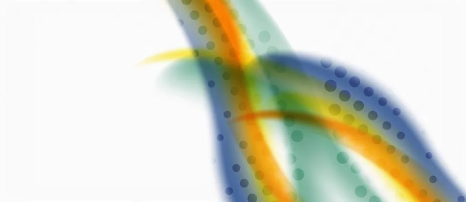 Trendy abstract wave blur pattern, multicolored lines on white background for Illustrazione stock