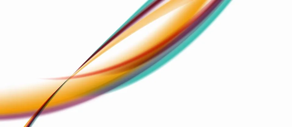 Trendy abstract wave blur pattern, multicolored lines on white background for 스톡 일러스트