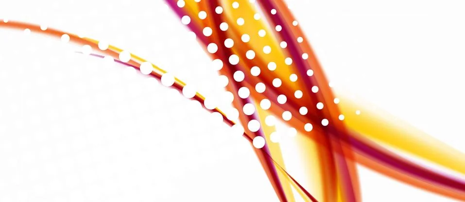 Trendy abstract wave blur pattern, multicolored lines on white background for Illustrazione stock