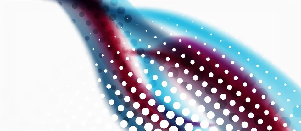 Trendy abstract wave blur pattern, multicolored lines on white background for Illustrazione stock