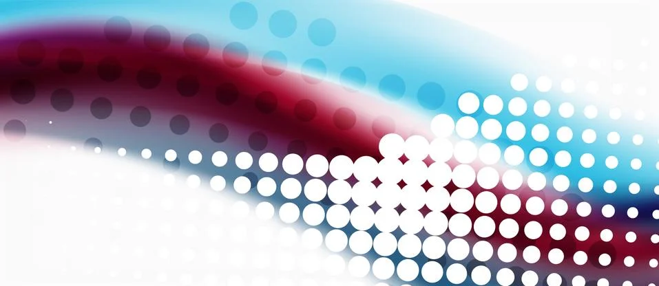 Trendy abstract wave blur pattern, multicolored lines on white background for Illustrazione stock