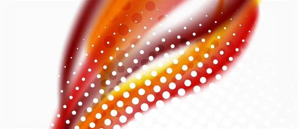 Trendy abstract wave blur pattern, multicolored lines on white background for Illustrazione stock