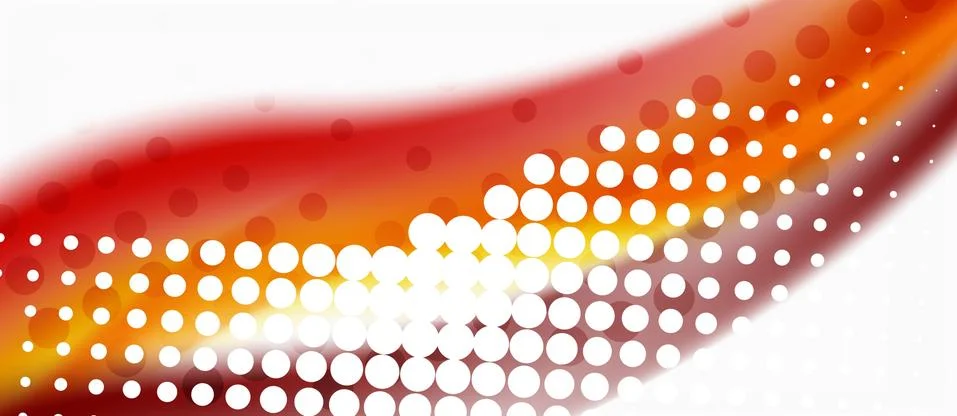 Trendy abstract wave blur pattern, multicolored lines on white background for Stock Illustration