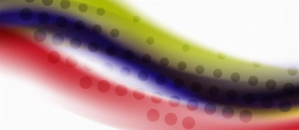 Trendy abstract wave blur pattern, multicolored lines on white background for Illustrazione stock