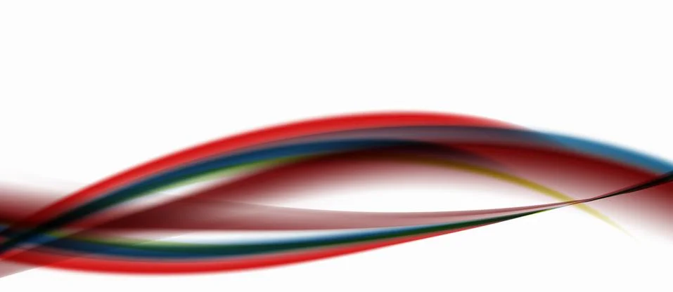 Trendy abstract wave blur pattern, multicolored lines on white background for Illustrazione stock