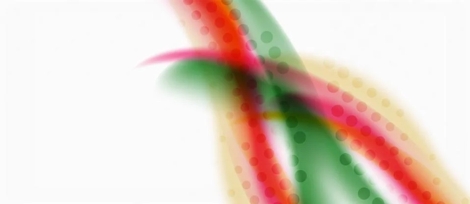 Trendy abstract wave blur pattern, multicolored lines on white background for Illustrazione stock