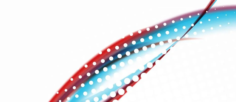 Trendy abstract wave blur pattern, multicolored lines on white background for Illustrazione stock