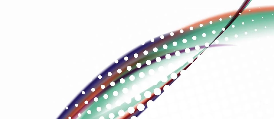 Trendy abstract wave blur pattern, multicolored lines on white background for Illustrazione stock
