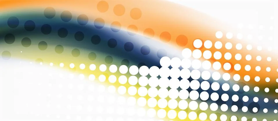 Trendy abstract wave blur pattern, multicolored lines on white background for Illustrazione stock