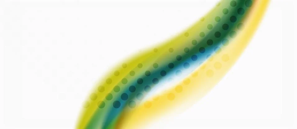 Trendy abstract wave blur pattern, multicolored lines on white background for Illustrazione stock