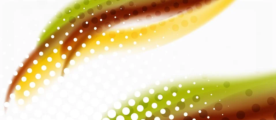 Trendy abstract wave blur pattern, multicolored lines on white background for Illustrazione stock