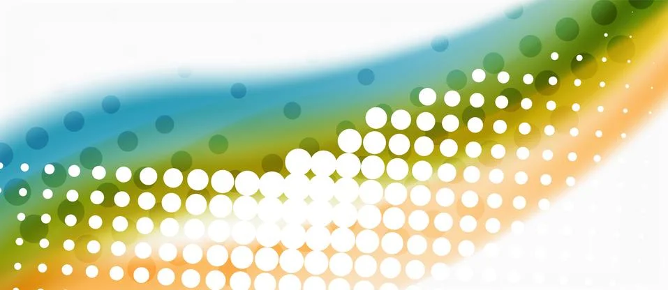Trendy abstract wave blur pattern, multicolored lines on white background for Illustrazione stock
