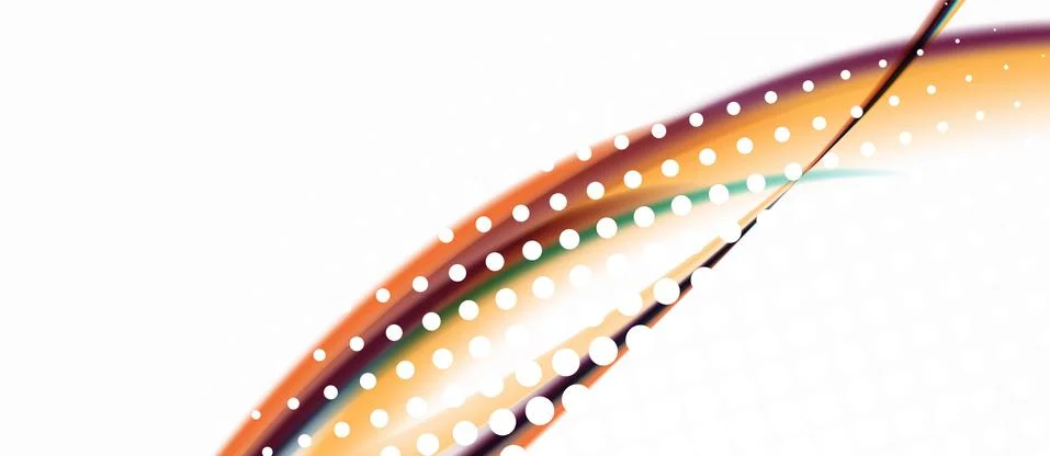 Trendy abstract wave blur pattern, multicolored lines on white background for Illustrazione stock