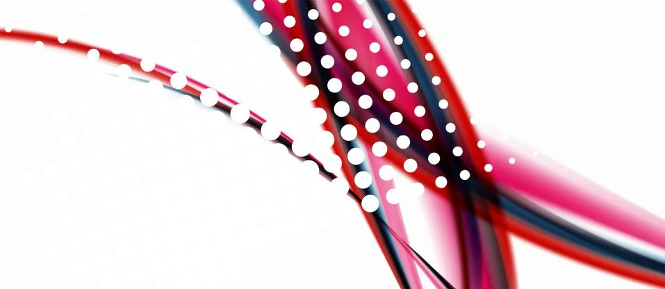 Trendy abstract wave blur pattern, multicolored lines on white background for 스톡 일러스트