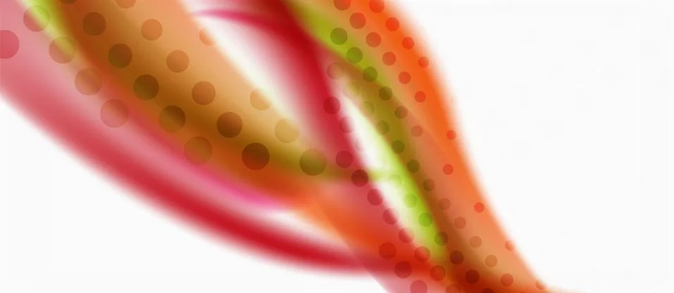 Trendy abstract wave blur pattern, multicolored lines on white background for 스톡 일러스트