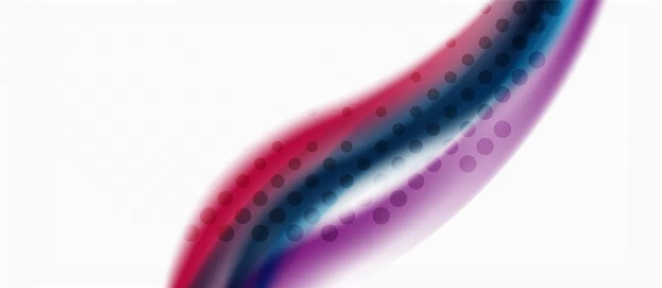 Trendy abstract wave blur pattern, multicolored lines on white background for Stock Illustration