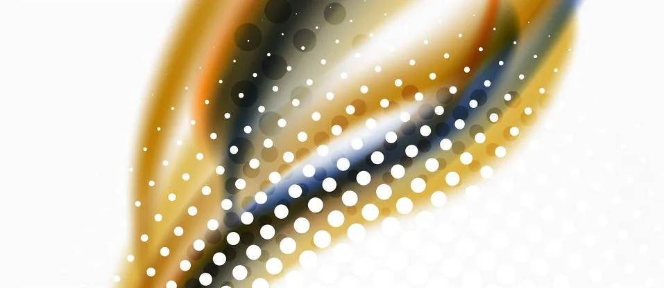 Trendy abstract wave blur pattern, multicolored lines on white background for Stock Illustration