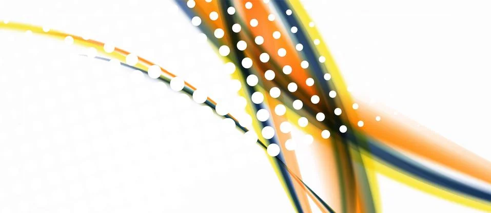 Trendy abstract wave blur pattern, multicolored lines on white background for Illustrazione stock