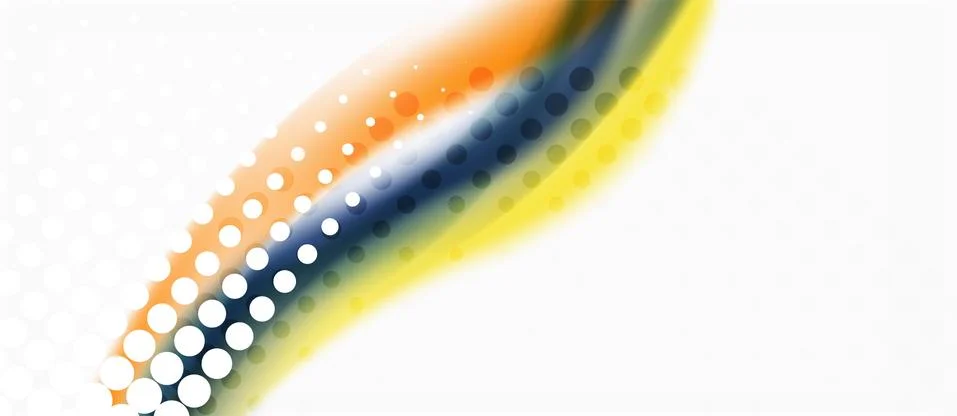 Trendy abstract wave blur pattern, multicolored lines on white background for Illustrazione stock