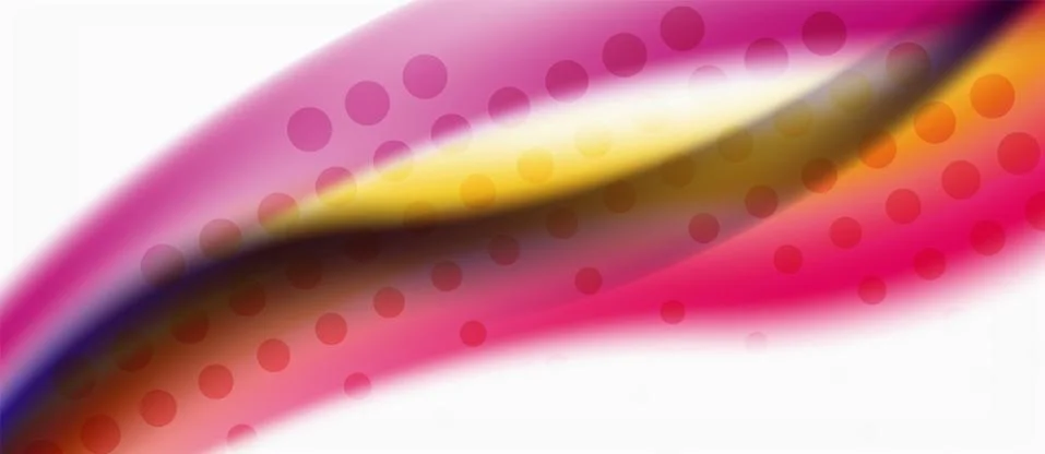 Trendy abstract wave blur pattern, multicolored lines on white background for Illustrazione stock