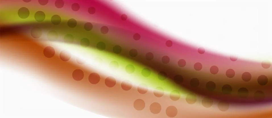 Trendy abstract wave blur pattern, multicolored lines on white background for Stock Illustration
