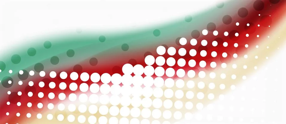 Trendy abstract wave blur pattern, multicolored lines on white background for Illustrazione stock
