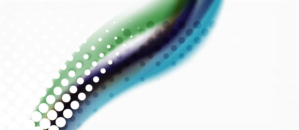 Trendy abstract wave blur pattern, multicolored lines on white background for Illustrazione stock