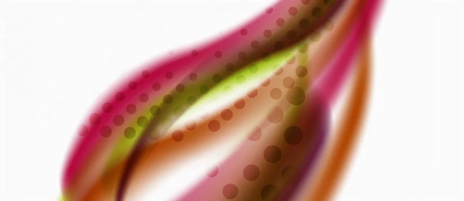 Trendy abstract wave blur pattern, multicolored lines on white background for 스톡 일러스트