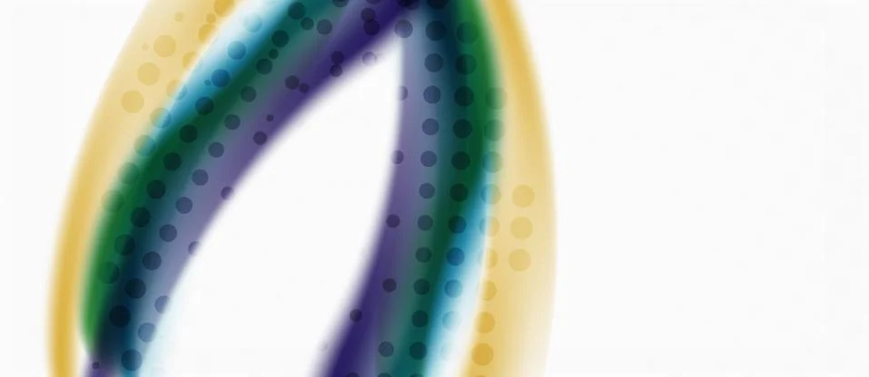 Trendy abstract wave blur pattern, multicolored lines on white background for Stock Illustration