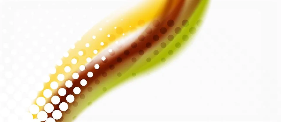 Trendy abstract wave blur pattern, multicolored lines on white background for Illustrazione stock