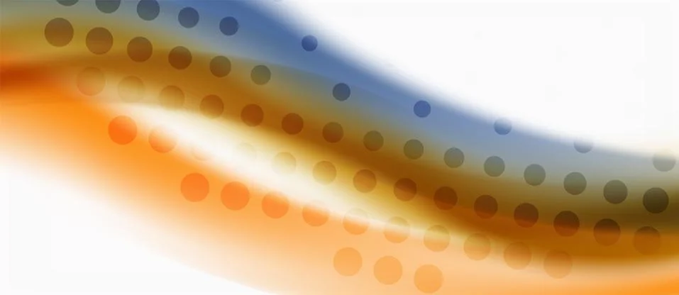 Trendy abstract wave blur pattern, multicolored lines on white background for Illustrazione stock