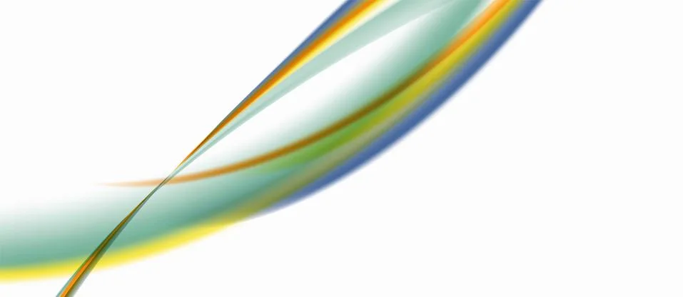 Trendy abstract wave blur pattern, multicolored lines on white background for Illustrazione stock