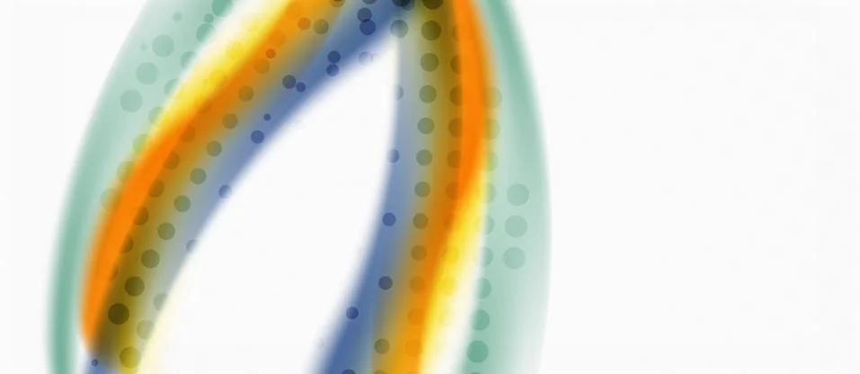 Trendy abstract wave blur pattern, multicolored lines on white background for Illustrazione stock