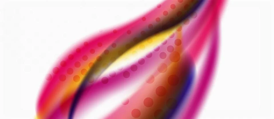 Trendy abstract wave blur pattern, multicolored lines on white background for Illustrazione stock