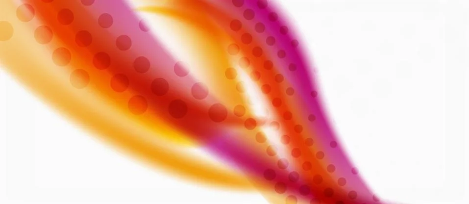 Trendy abstract wave blur pattern, multicolored lines on white background for Stock Illustration