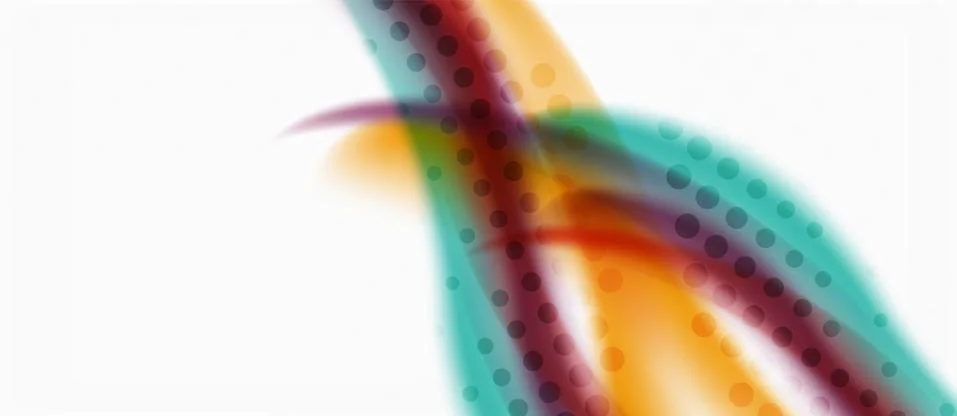 Trendy abstract wave blur pattern, multicolored lines on white background for Illustrazione stock
