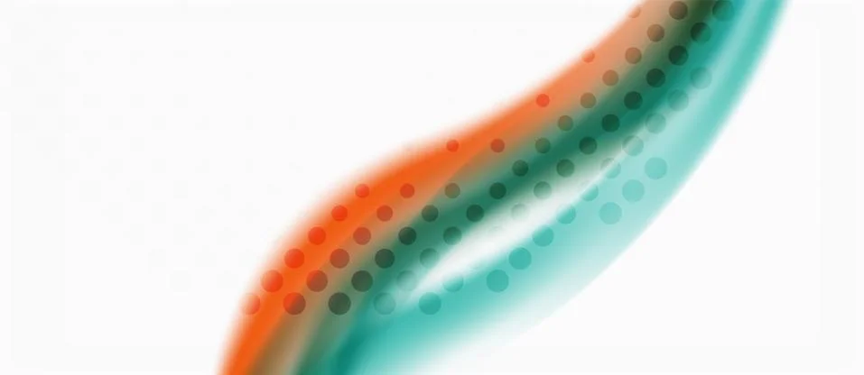 Trendy abstract wave blur pattern, multicolored lines on white background for Stock Illustration