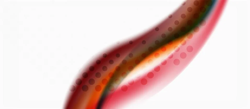 Trendy abstract wave blur pattern, multicolored lines on white background for Stock Illustration