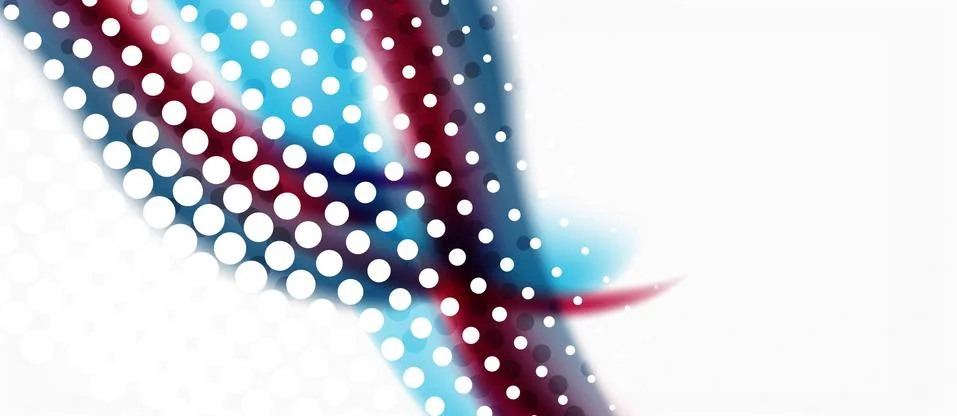 Trendy abstract wave blur pattern, multicolored lines on white background for Illustrazione stock