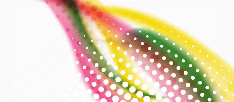 Trendy abstract wave blur pattern, multicolored lines on white background for Illustrazione stock