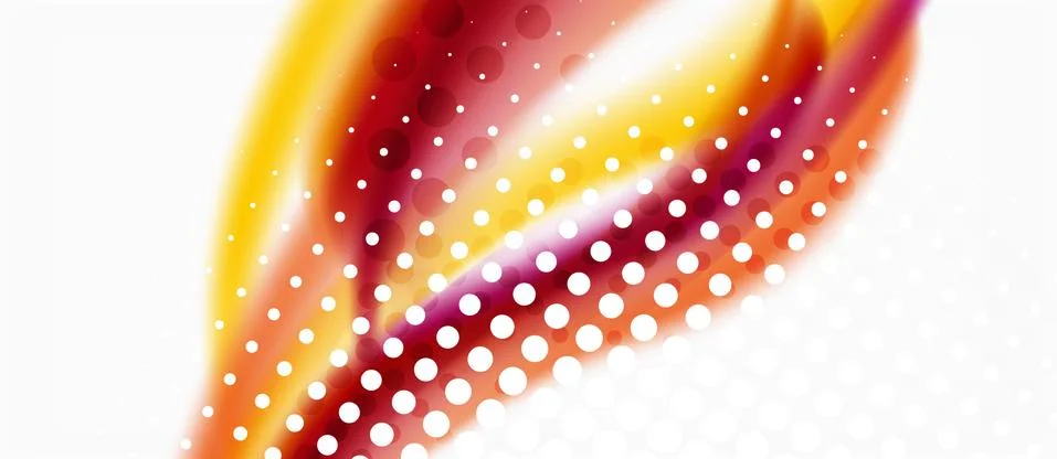 Trendy abstract wave blur pattern, multicolored lines on white background for Illustrazione stock