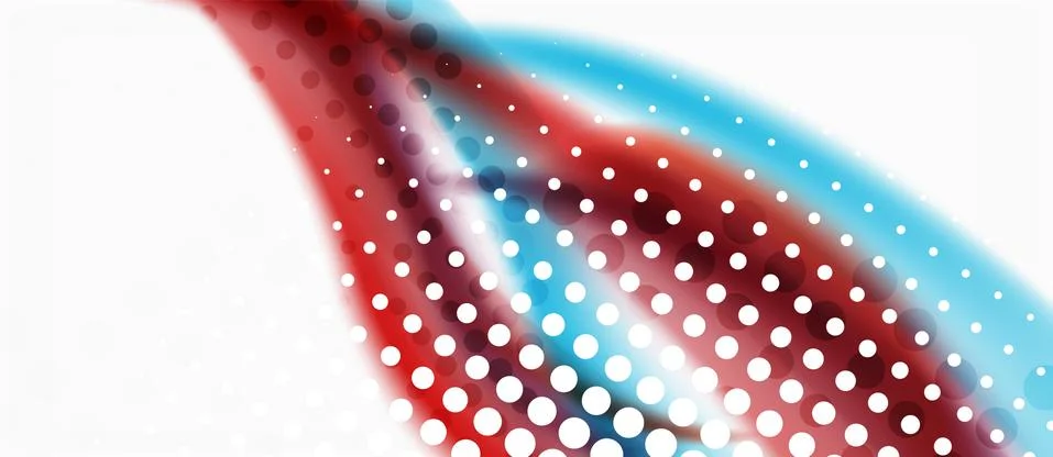 Trendy abstract wave blur pattern, multicolored lines on white background for Illustrazione stock