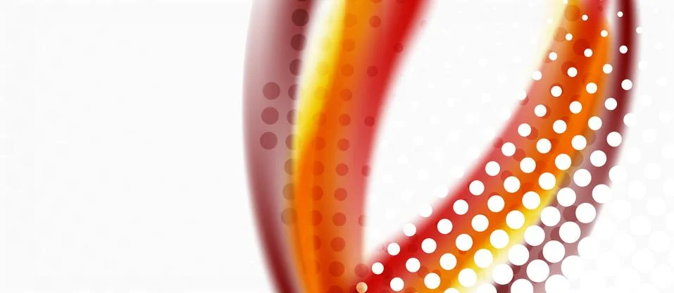 Trendy abstract wave blur pattern, multicolored lines on white background for Stock Illustration