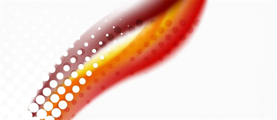 Trendy abstract wave blur pattern, multicolored lines on white background for Stock Illustration