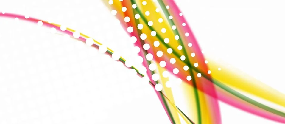 Trendy abstract wave blur pattern, multicolored lines on white background for Illustrazione stock