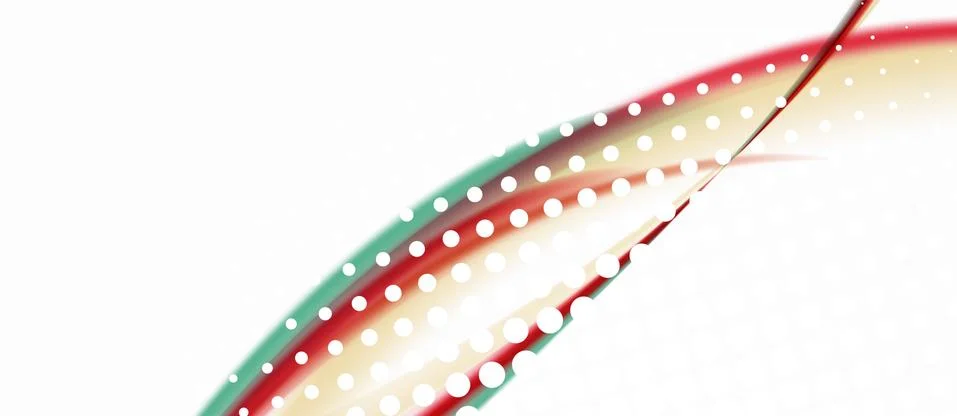 Trendy abstract wave blur pattern, multicolored lines on white background for Illustrazione stock