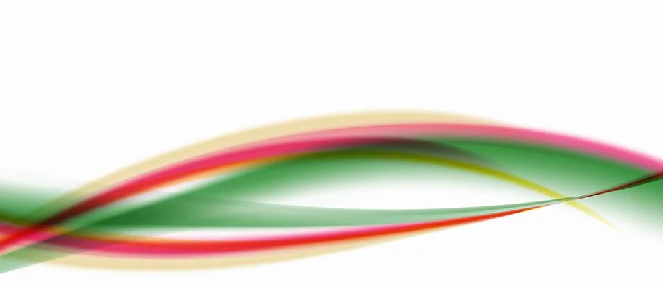 Trendy abstract wave blur pattern, multicolored lines on white background for Stock Illustration