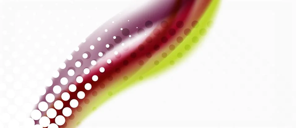 Trendy abstract wave blur pattern, multicolored lines on white background for 스톡 일러스트